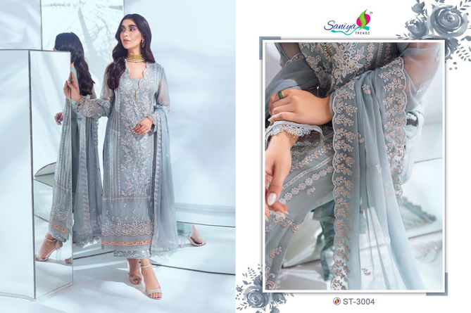 ST Azure 23 Saniya Trendz Party Wear Wholesale Pakistani Dress Material Catalog